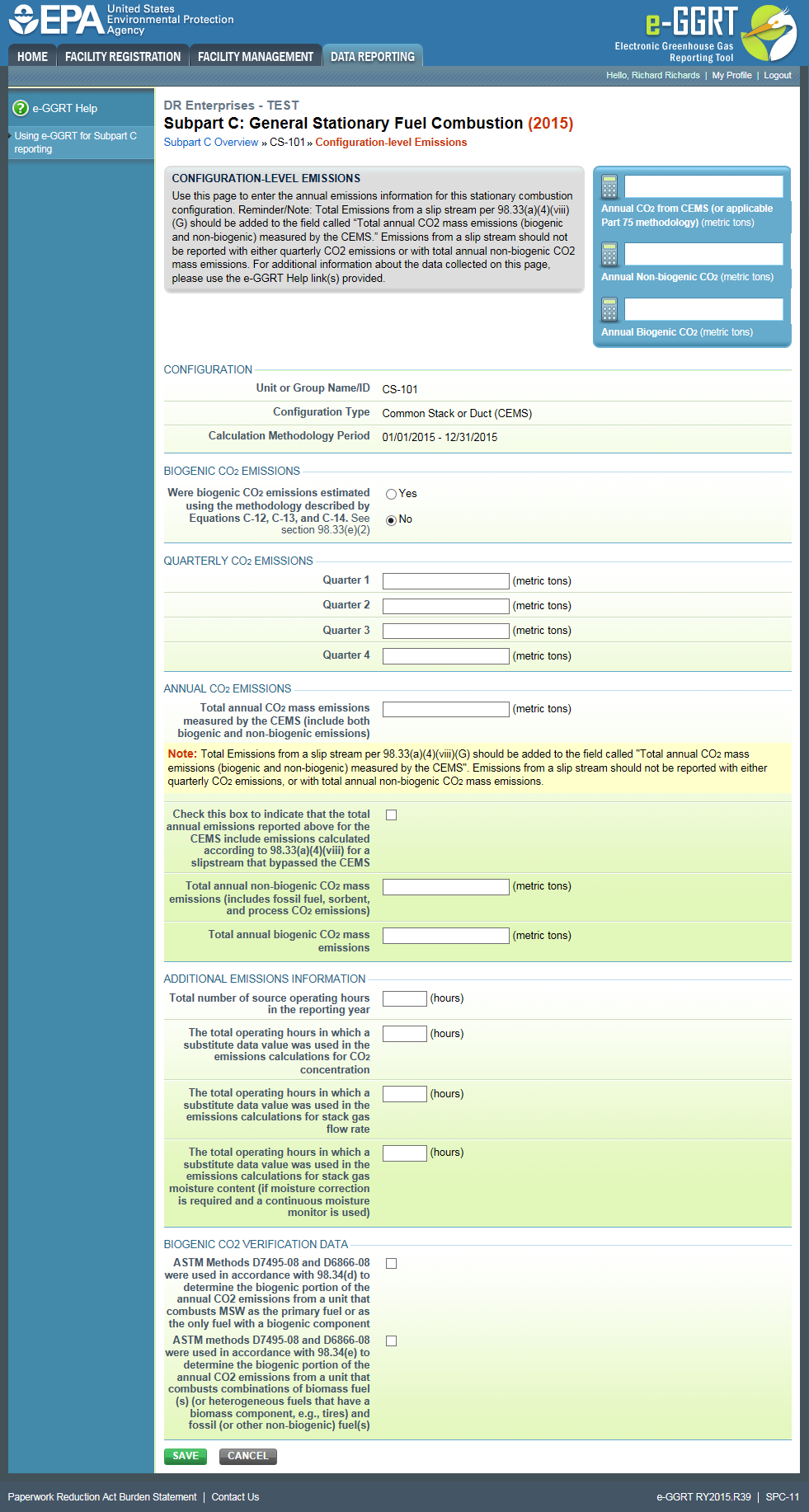 Subpart C: General Stationary Fuel Combustion - Configuration Types 2 and 5